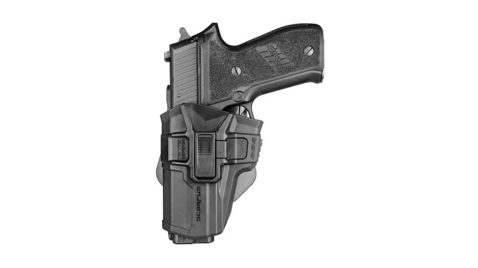 Scorpus M24 Belt Holster Level 2 Retention, CZ 75/SIG Sauer P226/Heckler &amp; Koch USP 9mm/1911/Glock 19/Glock 32/Glock 43/Glock 17/Glock 22/Glock 41, Left Hand, Matte, Black, SC-24B226RLHB