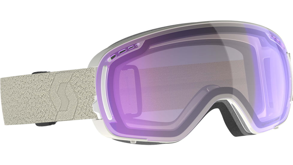 SCOTT LCG Compact LS Goggle, Light Beige/Light Sensitive Blue Chrome, 2778317362307