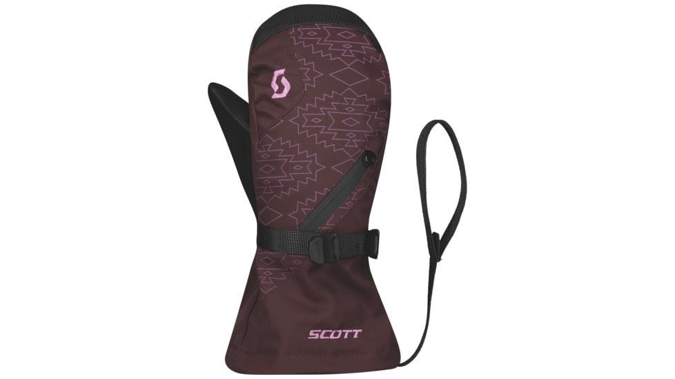 SCOTT Ultimate Premium Mitten - Junior, Red Fudge/Cassis Pink, Medium, 2779586654007