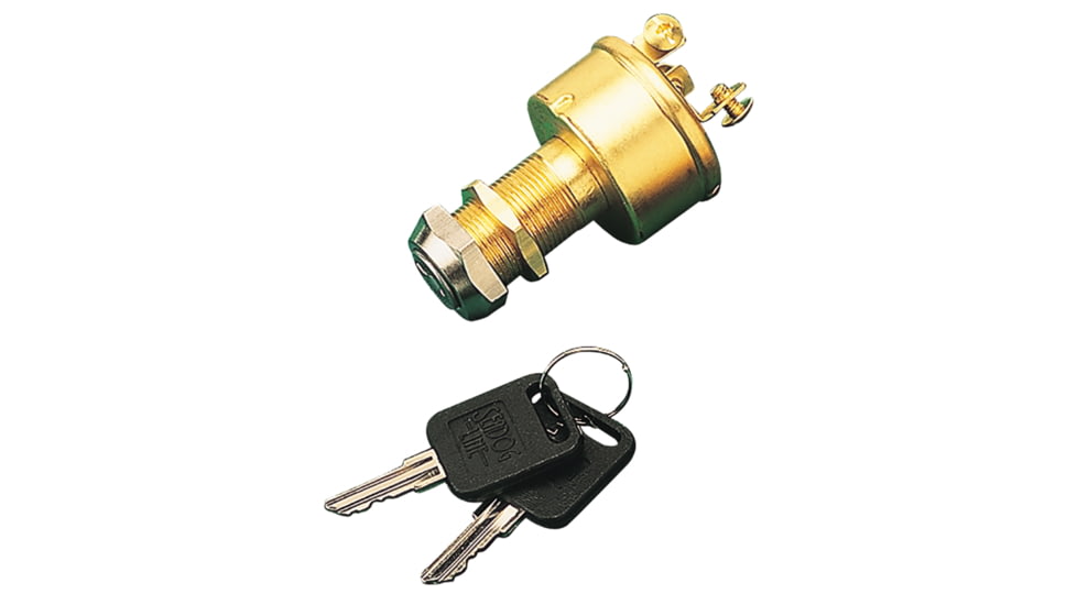 Sea-Dog 3-Position Key Ignition Switch Brass 77938