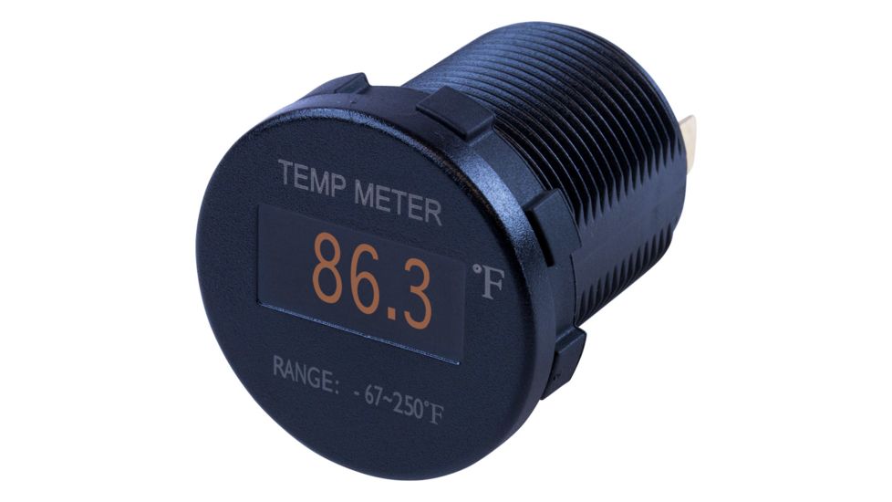 Sea-Dog OLED Temperature Meter Fahrenheit w/6' Lead Round 77913