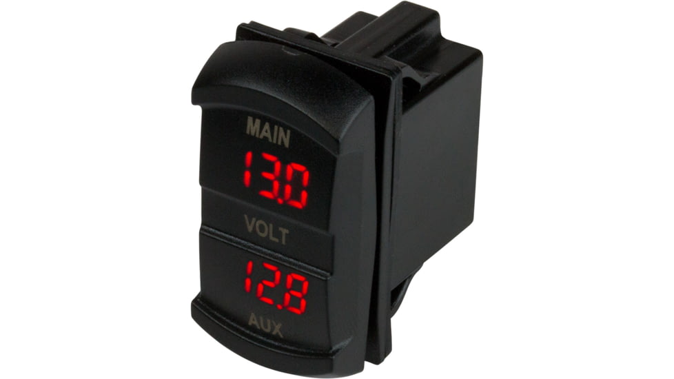 Sea-Dog Dual Volt Meter Rock Switch 10V-48VDC