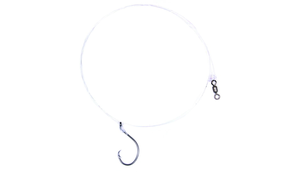 Sea Striker Circle Hook Leader 20# Mono Black Hook, Size 1, 3 per Pack, CHL1