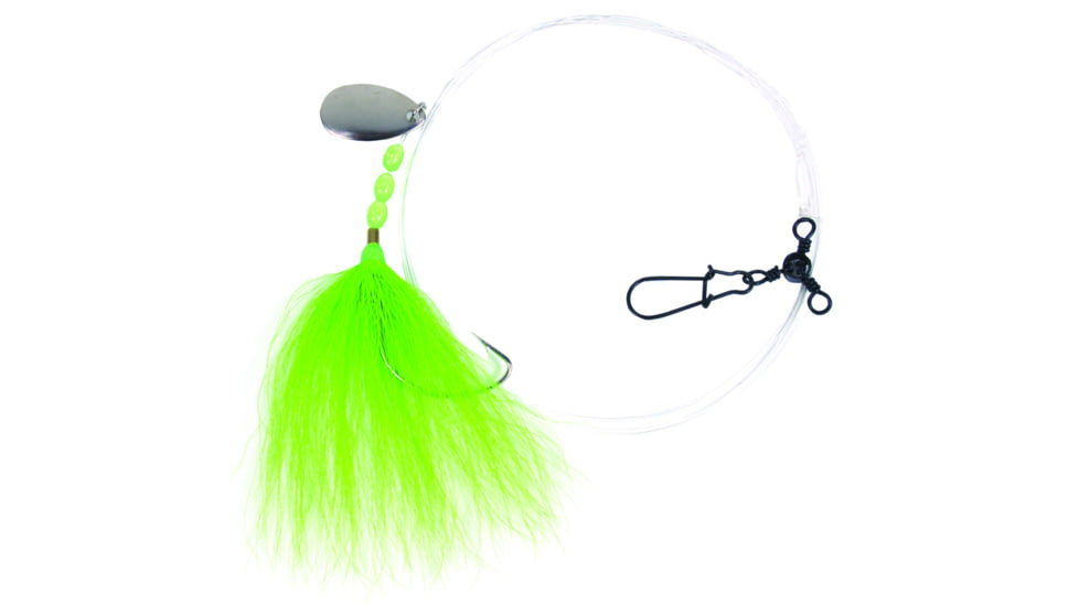 Sea Striker Fluke Rig 2/0 Wide Gap Spinner 3Way Chartreuse Bucktail, N8955-CH