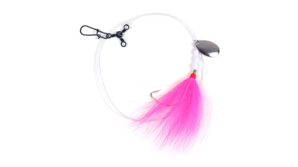 Sea Striker Fluke Rig 2/0 Wide Gap Spinner 3Way Pink Bucktail, N8955-PK