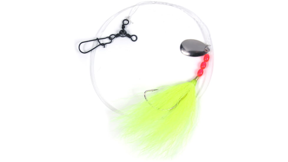 Sea Striker Fluke Rig 2/0 Wide Gap Spinner 3Way Yel Bucktail, N8955-FY