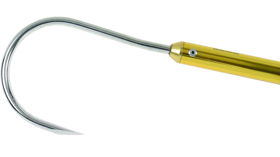 Sea Striker Gold Anodized Aluminum Gaff 3" Stainless Hook 6' Long, SS372G