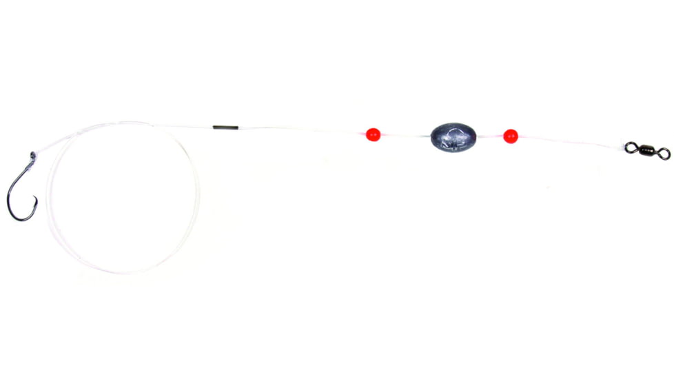 Sea Striker Mono Ready Rig 1/0 Circle Hook, 17" 40 Lb Mono 1/4oz Egg Sinker, 2Pk, MCRR14