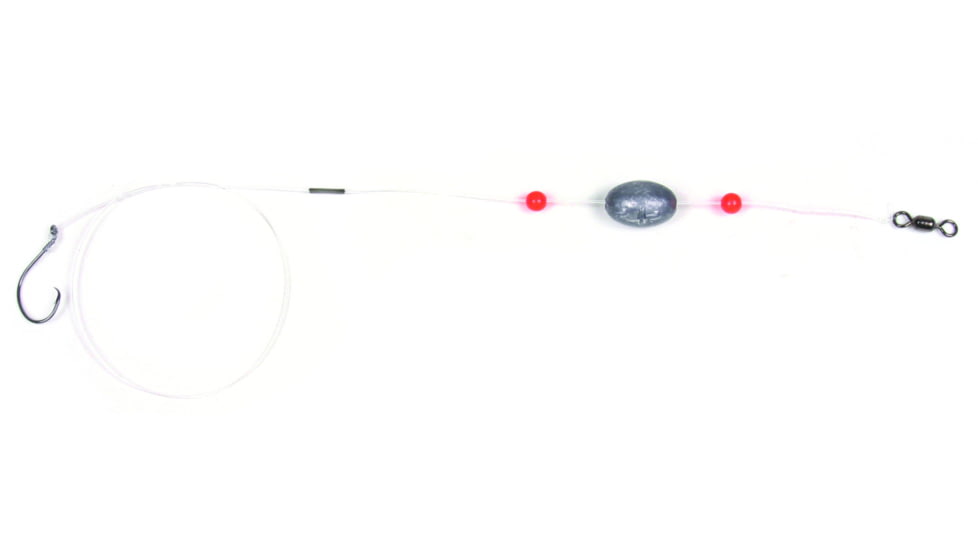 Sea Striker Mono Ready Rig 1/0 Circle Hook, 17" 40 Lb Mono 1oz Egg Sinker, 2Pk, MCRR1