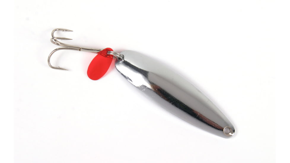 Sea Striker Nickel Plated Casting Spoon With Teaser Tab, 1/4oz, 2 1/4in, Bulk, SES25-12