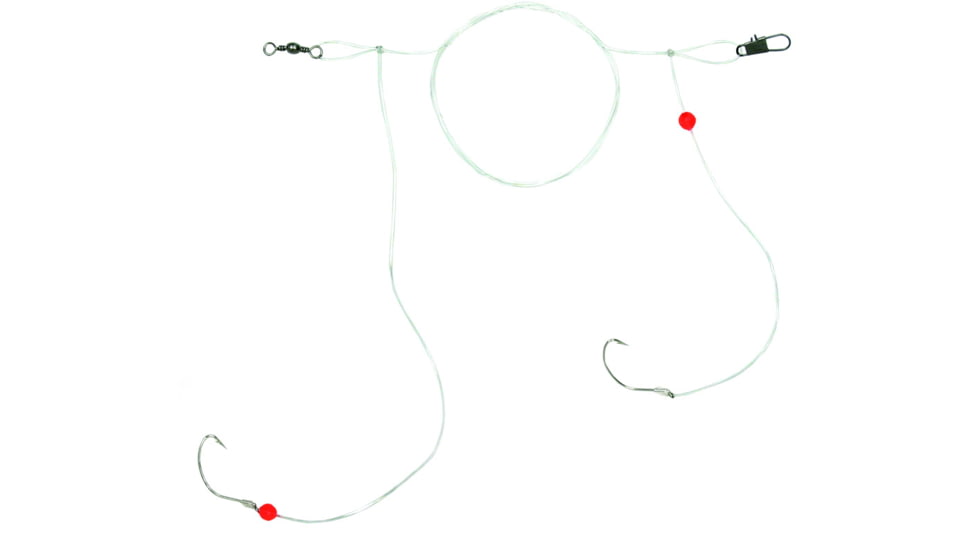 Sea Striker Spot/Mullet/Pompano Rig 2-Drop #6 Nickel Wide Gap Hooks, SMP1