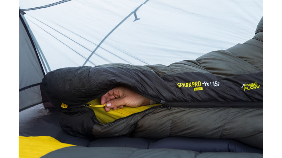 Sea to Summit Spark Pro Down 30F/-1C Sleeping Bag, Regular, Beluga Black, Regular, S2151