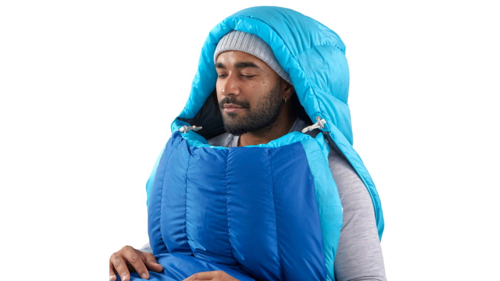 Sea to Summit Trek Down 0F/-18C Sleeping Bag, Long, Snorkel Blue, Long, S1044