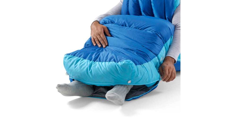Sea to Summit Trek Down 0F/-18C Sleeping Bag, Long, Snorkel Blue, Long, S1044