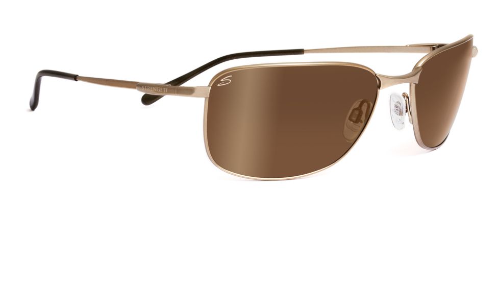 Serengeti Sorrento Sunglasses - Satin Black w/ Black Tannery Frame, 555nm Polarized Lenses 7554