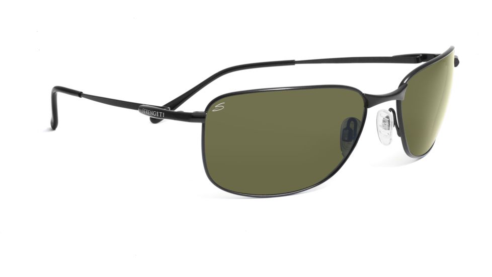 Serengeti Trapani Sunglasses - Shiny Silver Smoke Stripe Frame, 555nm Polarized Lenses 7602