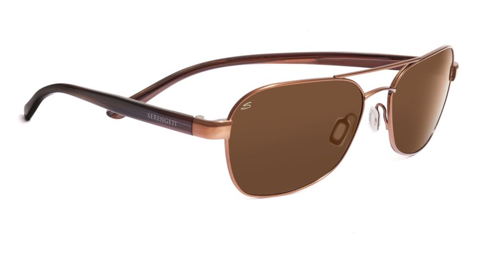 Serengeti Levanto Sunglasses - Shiny Gunmetal Frame, 555nm Polarized Lenses 7588