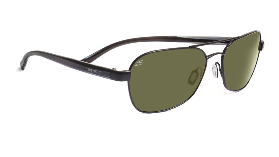 Serengeti Levanto Sunglasses - Satin Racing Green Frame, 555nm Polarized Lenses 7589