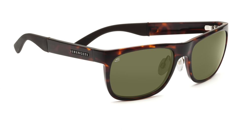 Serengeti Levanto Sunglasses - Shiny Gunmetal Frame, 555nm Polarized Lenses 7588