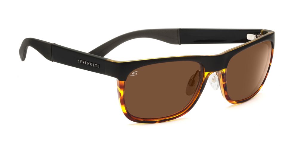 Serengeti Volterra Sunglasses - Shiny Copper Stripe Frame, Drivers Lenses 7591