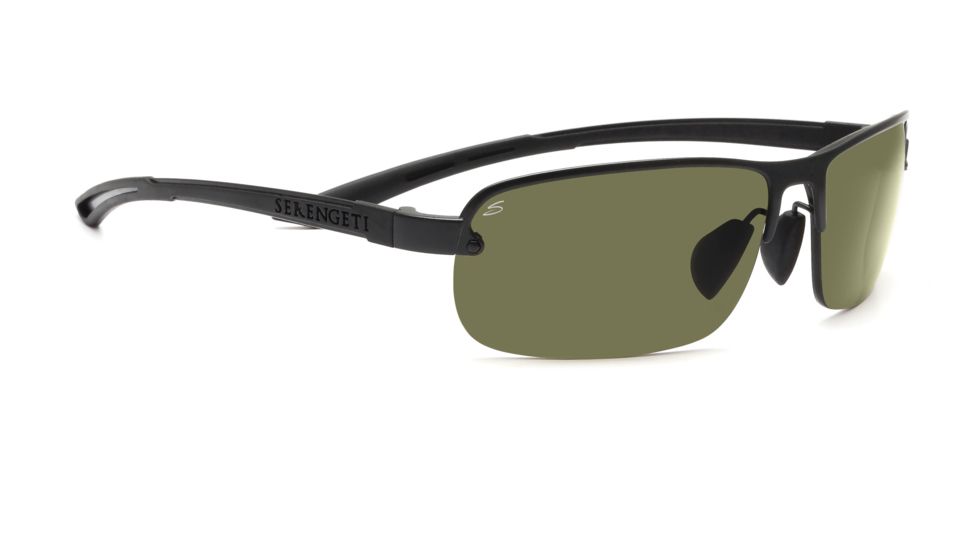 Serengeti Chloe Sunglasses - Shiny Black Zebra Frame, 555nm Polarized Lenses 7622