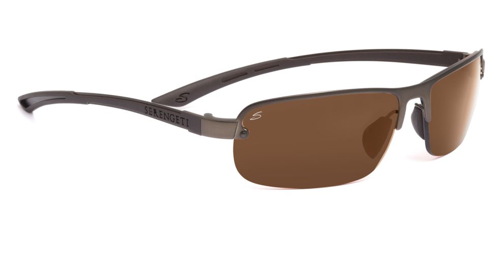 Serengeti Chloe Sunglasses - Shiny Black Zebra Frame, Drivers Gold Polarized Lenses 7623
