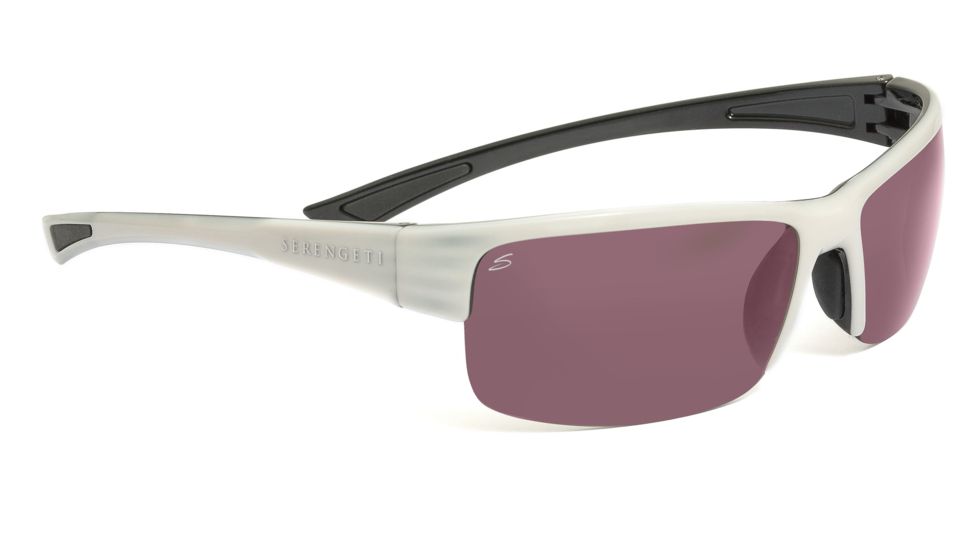 Serengeti Piero Sunglasses - Shiny Black Frame, Drivers Polarized Lenses 7634