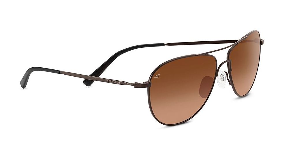 Serengeti Alghero Single Vision Prescription Sunglasses, Satin Dark Espresso Frame, 8442SV