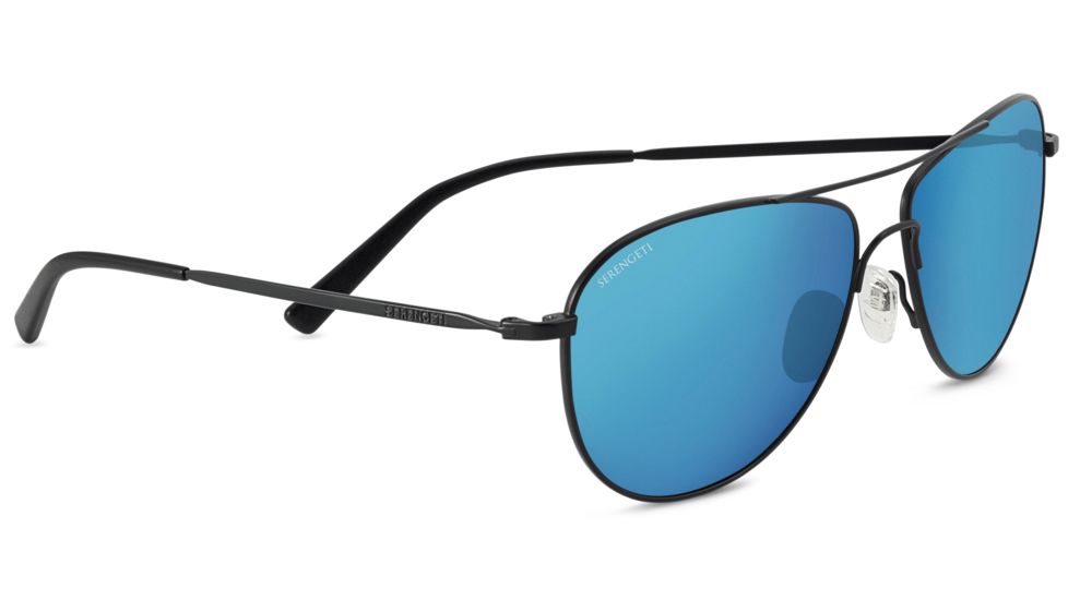 Serengeti Alghero Single Vision Prescription Sunglasses, Satin Black Frame 8314SV