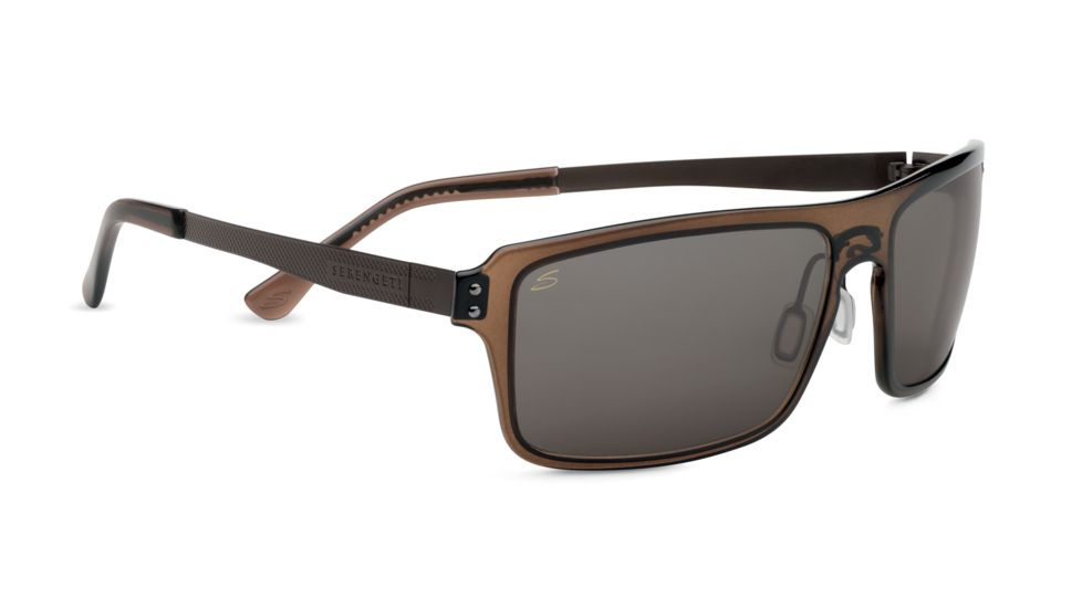 Serengeti Duccio Sunglasses - Crystal Dark Brown Frame and Polar PhD CPG Lens 7811