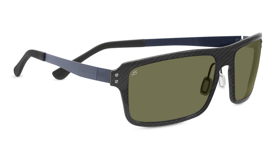Serengeti Duccio Sunglasses, Genus Shiny Carbon Fiber Frame, Polar PhD 555nm Le 7900