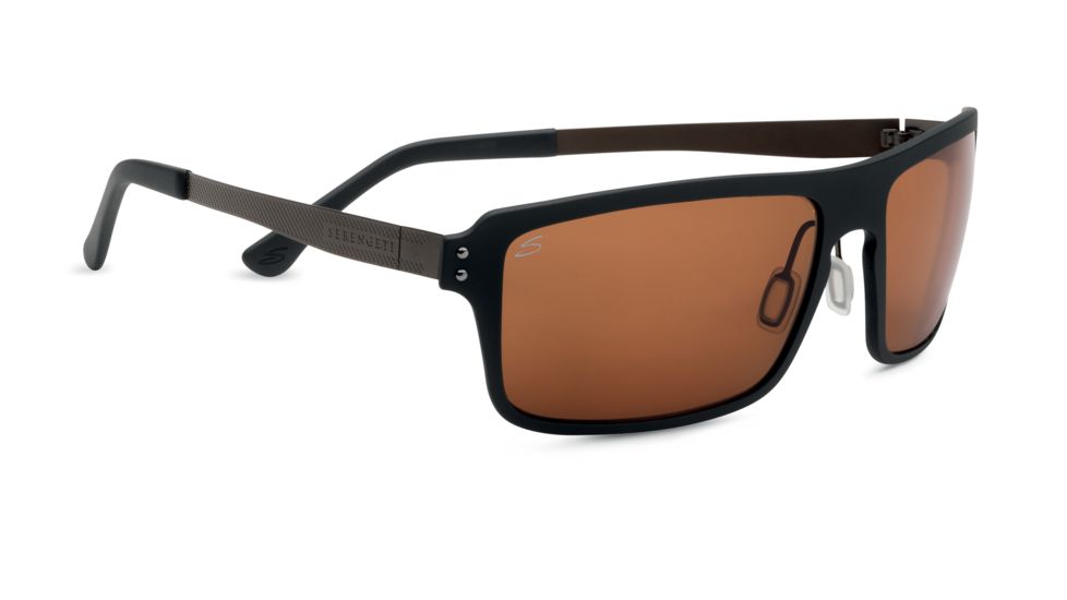 Serengeti Duccio Sunglasses - Satin Black Frame and Polar PhD Drivers Lens 7812