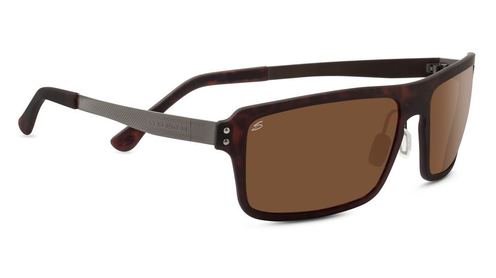 Serengeti Duccio Sunglasses, Satin Dark Tortoise Frame, Polar PhD Drivers Lens, 8218