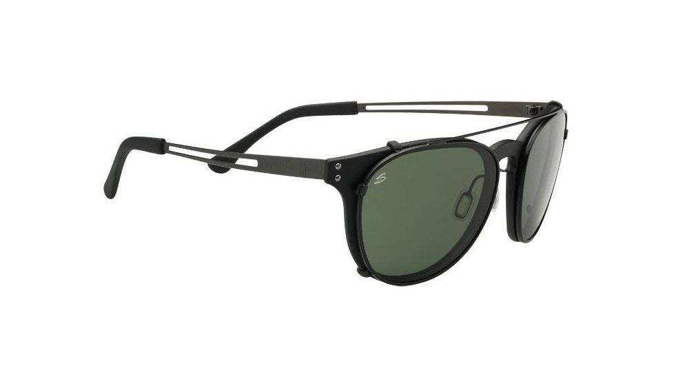 Serengeti Palmiro Single Vision Prescription Sunglasses, Satin Black Frame, Polarized, Photochromic, 8053SV