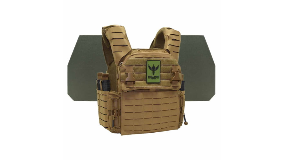 Shellback Tactical Banshee Elite 3.0 Level IV Body Armor Kit with Model L410 Plates, Coyote, 2X/3X, SBT-BANELT3-L410-CT-2X3X