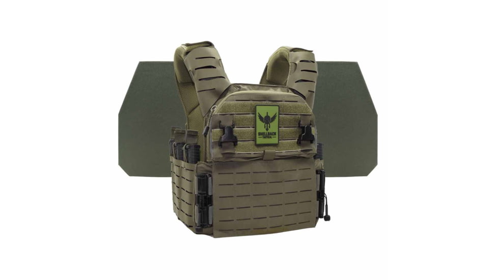 Shellback Tactical Banshee Elite 3.0 Level IV Body Armor Kit with Model L410 Plates, Ranger Green, L/XL, SBT-BANELT3-L410-RG-LXL
