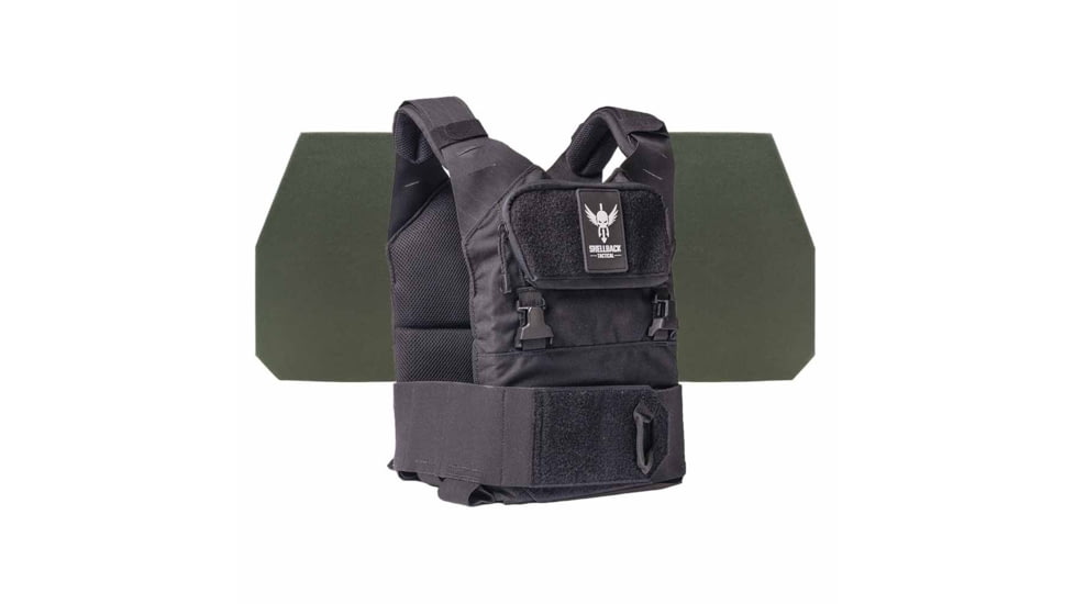 Shellback Tactical Stealth 2.0 Level IV Body Armor Kit with Model L410 Plates, Black, One Size, SBT-STLTHPC2-L410-BK