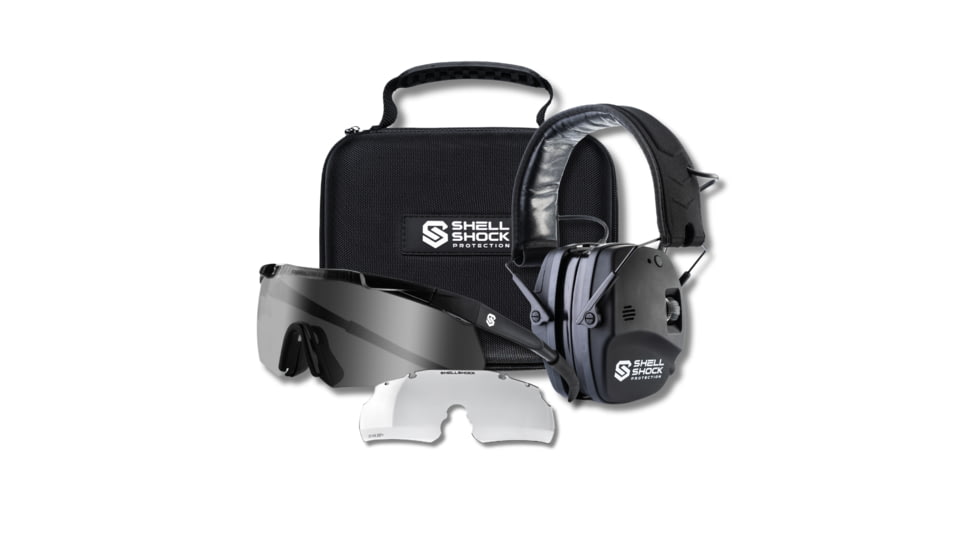 Shellshock Protection Ultimate Eyes &amp; Ears Combo, EYE-EAR-BLUE-SWITCH
