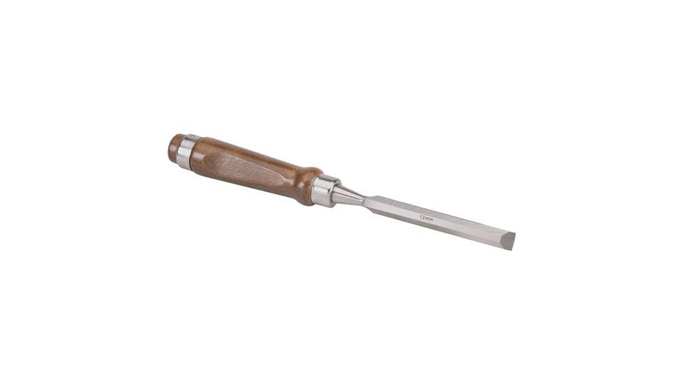 Shop Fox German Type Chrome Vanadium Steel Chisel, Walnut Handle, 7/16in. Wide File, 10 in. Overall D3793
