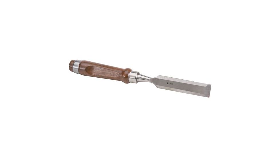 Shop Fox German Type Chrome Vanadium Steel Chisel, Walnut Handle, 7/8in. Wide File, 10 in. Overall D3797