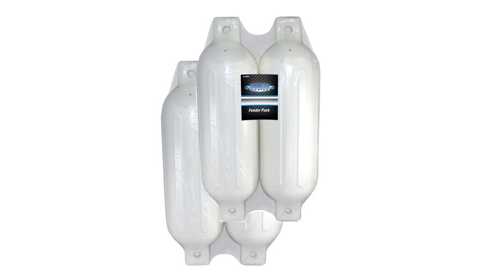 Shoreline Marine Promotional Fender Kit 4 pack - 6-1/2" x 23" White 065056