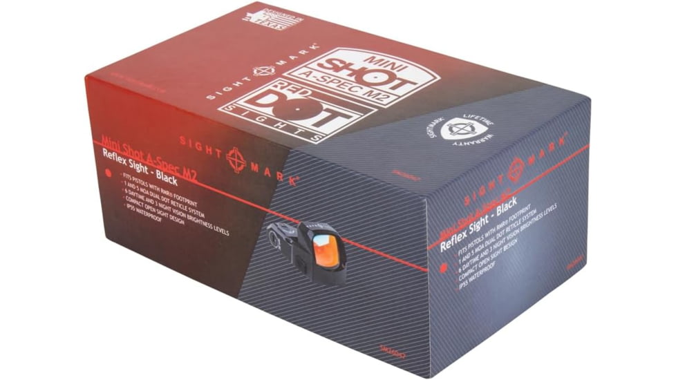 Sightmark SM26047 Mini Shot A-Spec M2 Red Dots Matte Black 23x16mm 1 MOA/5MOA Re