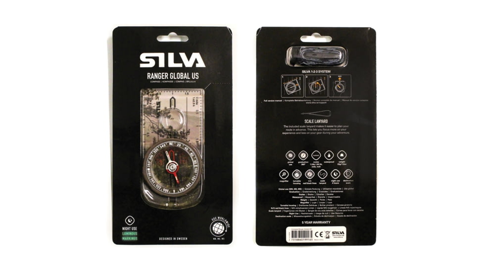 Silva Ranger Global Compass, 2.16in X 4.37in X 0.4in, 544926