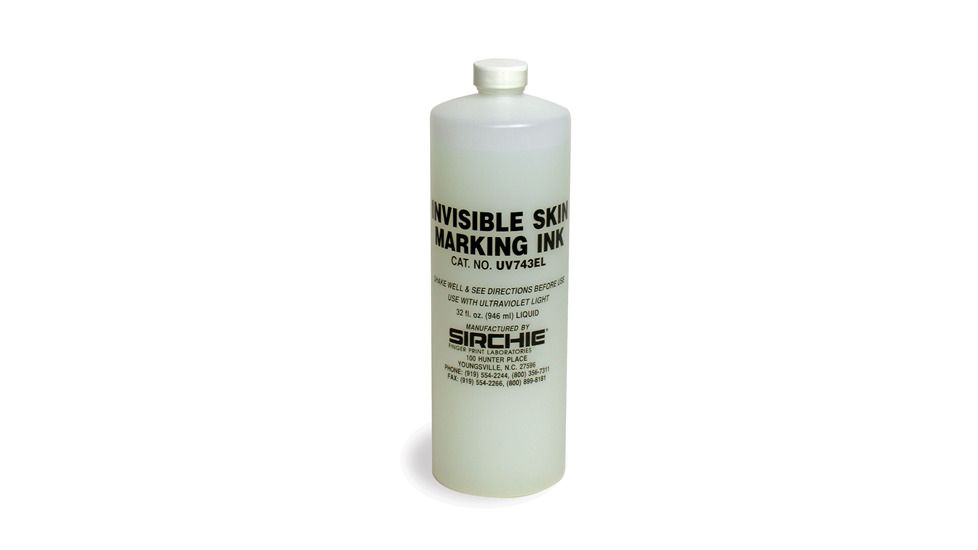 Sirchie - Fluorescent Invisible Skin Marking Ink, 32oz.