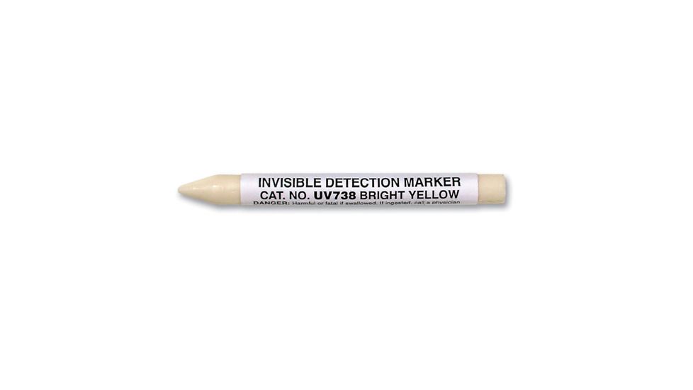 Sirchie - Invisible Fluorescent Crayon, Yellow