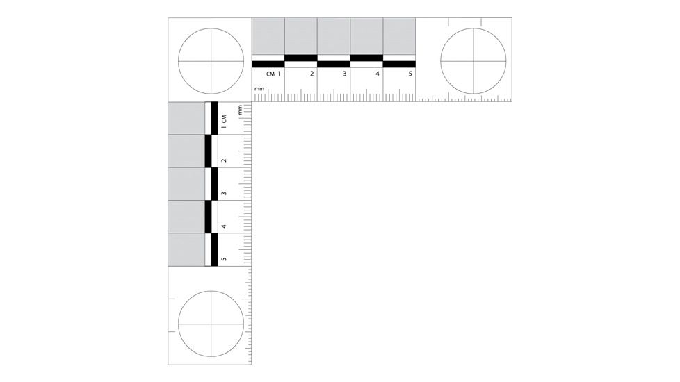 Sirchie - L Shape Photo Scale, metric