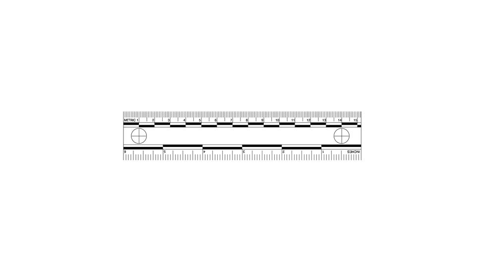Sirchie - Photo Evidence Scales, 6" White w/ Black printing, 10ea.