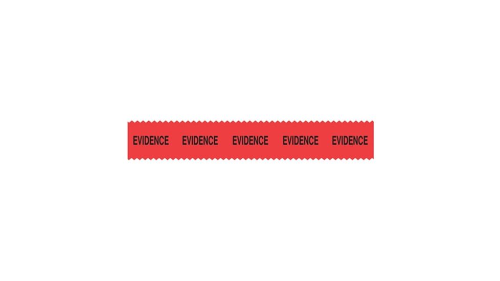 Sirchie - SIRCHMARKâ„¢ Evidence Integrity Tape Red w/ Black "Evidence" 108'
