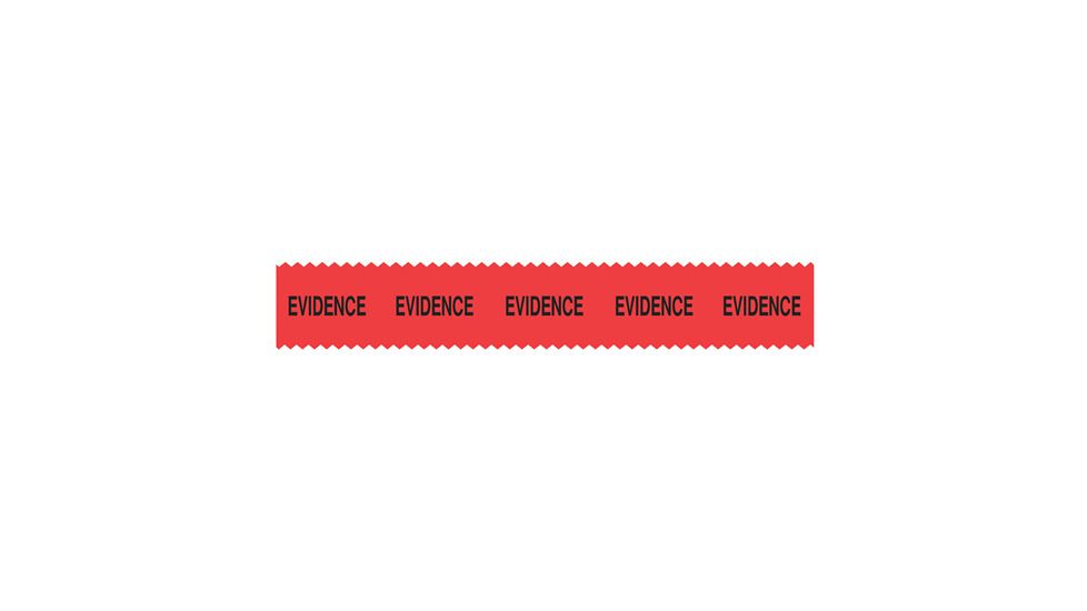 Sirchie - SIRCHMARKâ„¢ Evidence Integrity Tape Red w/ Black "Evidence" 54'