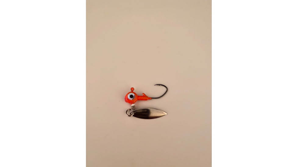 Slaters Jigs Slaters KillRSpin Jig Heads w/Willow Leaf Blade-Underspin Orange Number 2 Hk. 1/8 oz. 5 Jig Heads/Pack, KSH182-5-OR